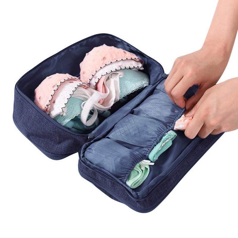 MINGSEECESS Portable Underwear Bra Storage Bag Waterproof Travel Organizers Multi-Layer Toiletry Packing Cube - Image 4